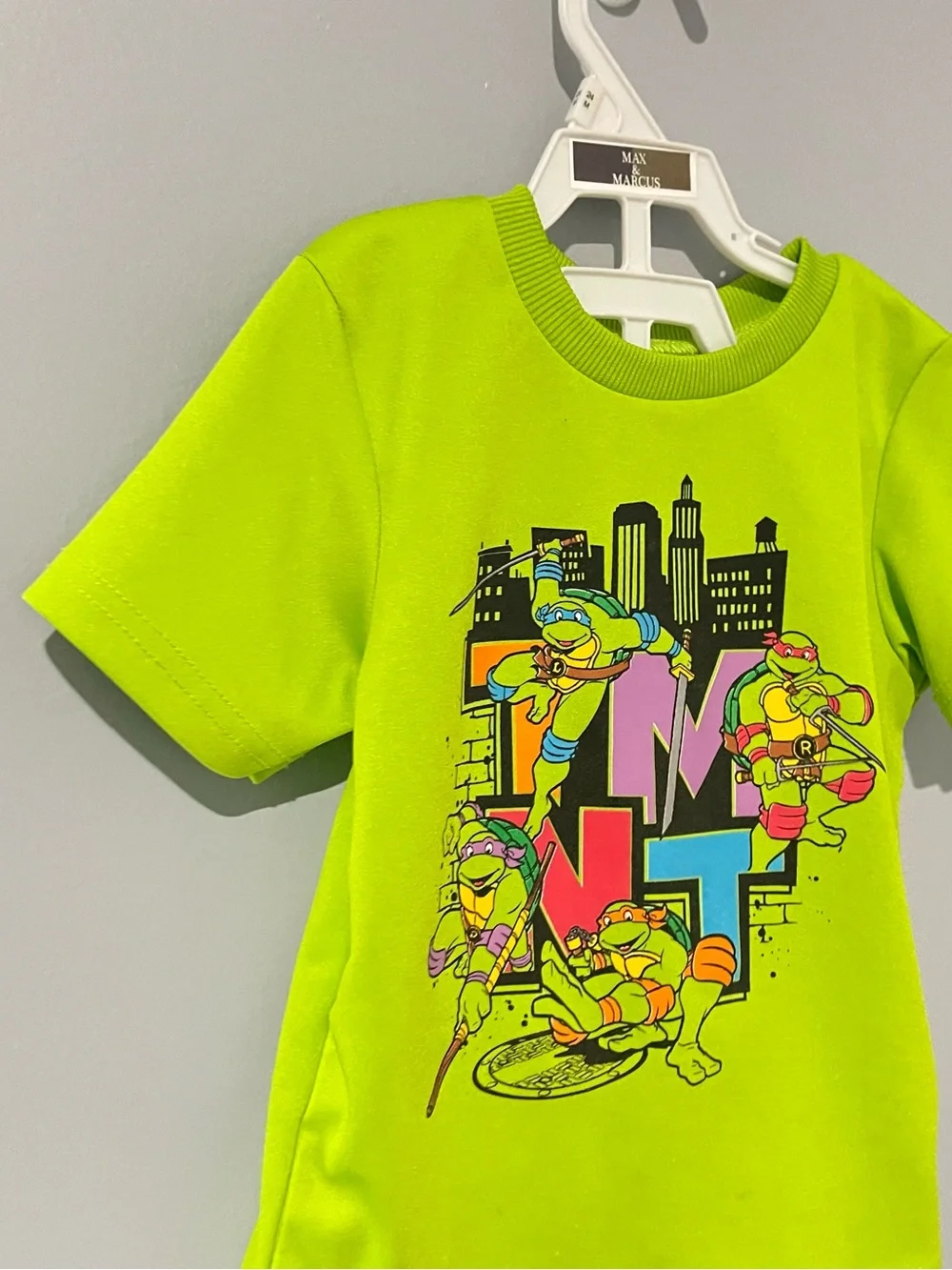 Nickelodeon Neon Lime Teenage Mutant Ninja Turtles Short Sleeve Tee | Size 24M